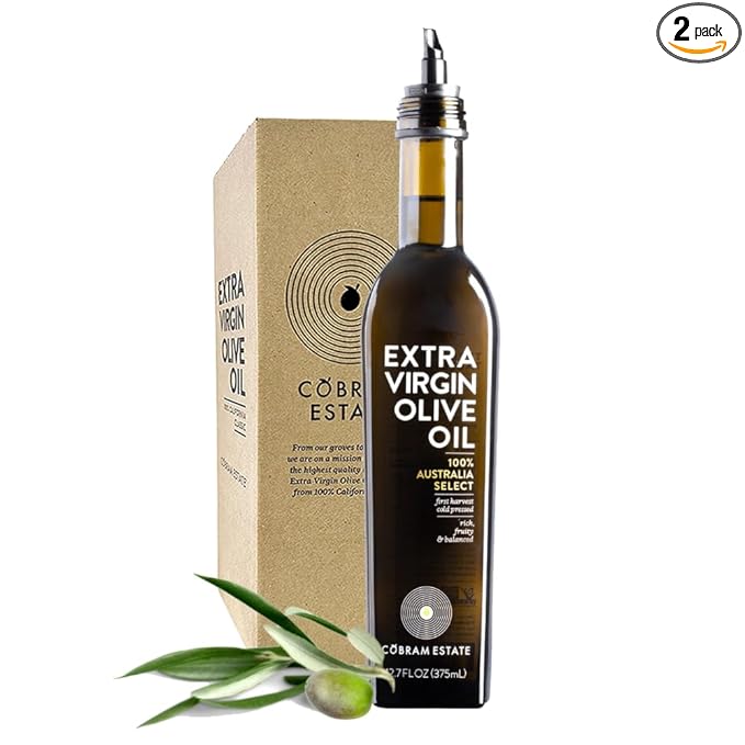 Cobram Estate Australia Select Extra Virgin Olive Oil First Cold Pressed Non-GMO Keto Friendly High in Antioxidants Fruity &amp Balanced 375ml Bottle