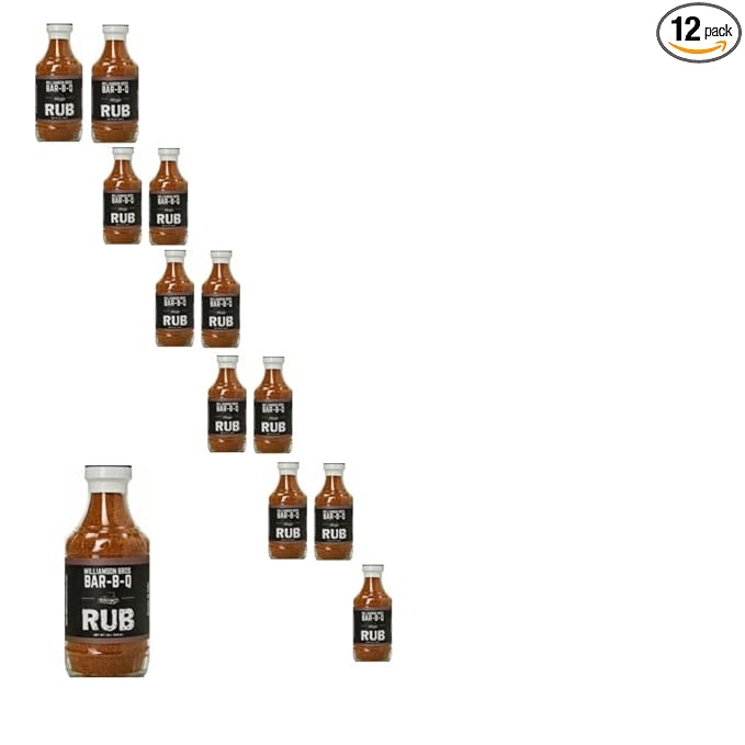 Barbeque BBQ Rub Williamson Brothers Bros - Case of 12x 12 Ounce Jars Southern Style