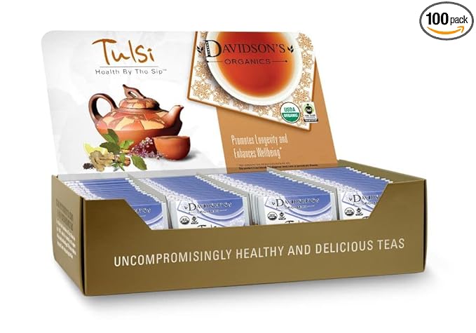 Davidson's Organics Tulsi Turmeric Ginger 100-count Individually Wrapped Tea Bags