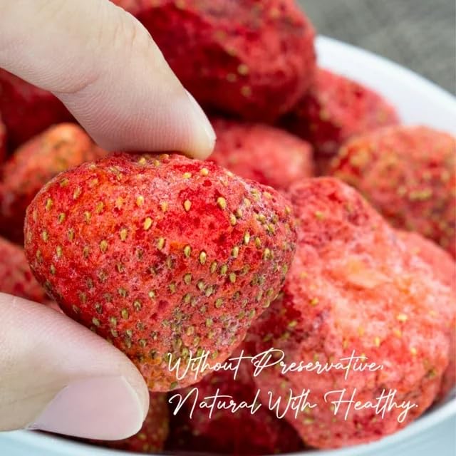 So Natural Freeze Dried Whole Strawberries 0.6 oz Non-GMO Gluten Free Vegan No Preservatives (12)