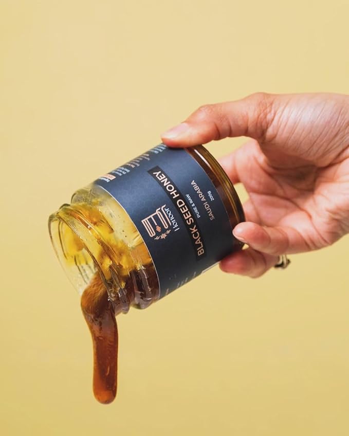 Honoor Premium Honey Bundle – Royal Sidr Honey 200g + Black Seed Honey 200g | Raw Unpasteurized Natural &amp Unfiltered