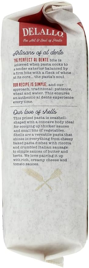 Dеlallо оrganic Whоlе Whеat Pasta Shеlls - Casе оf 16-1 lb. - Bulk Buy