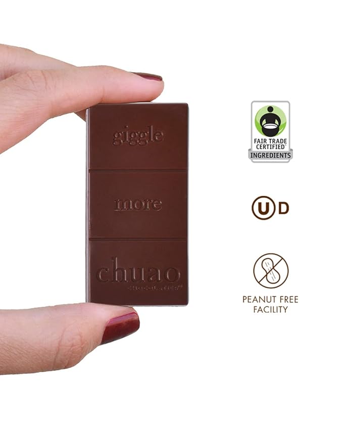 Chuao Chocolatier Salted Chocolate Crunch Dark Chocolate Mini Gourmet Chocolate Bar 24-Ct. (0.39 oz. each)