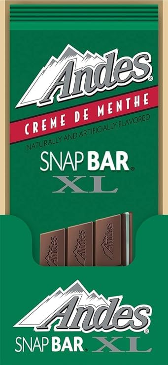 ANDES Mints Crème De Menthe Snap bar Xl Chocolate bar 12Count