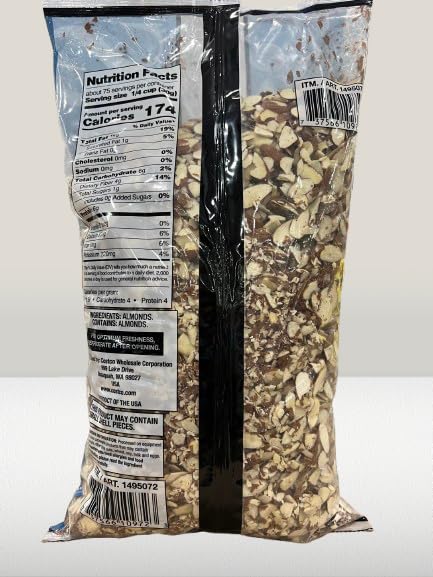 Raw Sliced Almonds 5 Pounds Premium Natural Baking Nuts for Cooking and Toppings