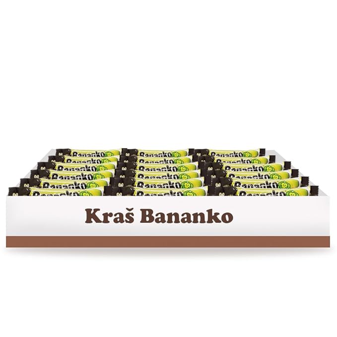Kraš Bananko 120g - Irresistibly Delicious Mini Chocolate Covered Foam Bananas - Treat Yourself to Every Bite of Sweet Bliss! Pack of 5 (30G 18 Pack)
