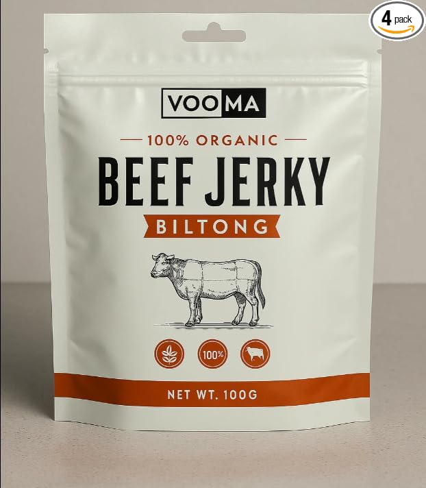 Welkom USA_VOOMA Original Beef Biltong Jerky_3.52oz_100g_Pack of 4