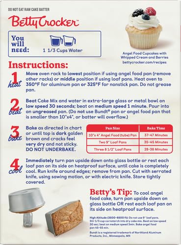 Betty Crocker Angel Food Cake Mix Just Add Water 16 oz