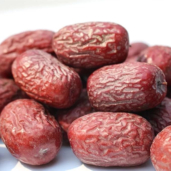 Zercumm First Class Gray Jujube 500G Uncleaned with Soil Large Red Jujube Bulk Meat Thick Sweet Dried Gray Jujube