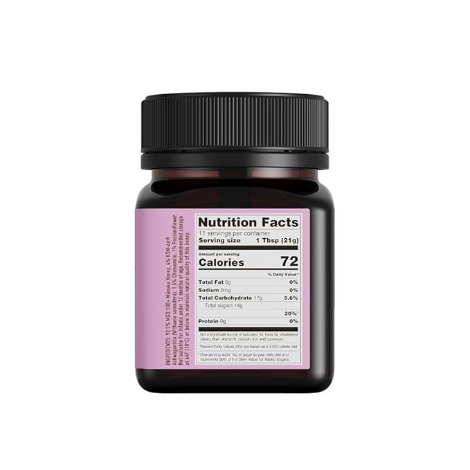 Egmont Honey Manuka Honey MGO 100+ with Ashwagandha | Raw New Zealand Night Honey for Relaxation &amp Sleep Support – KSM-66 Ashwagandha Blend with Chamomile &amp Passionflower – 8.8oz (250g)
