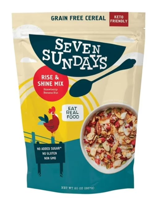 Seven Sundays Nut Granola Strawberry Banana Nut | Oat Protein Cereal 20oz