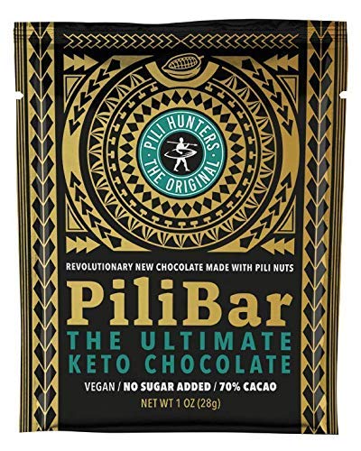 Pili Hunters - Keto PiliBar (1 oz Bars 5 Pack) Ultimate Keto Chocolate Bar with Pili Nuts Regenerative Cacao Vegan No Sugar Added AS SEEN ON SHARK TANK