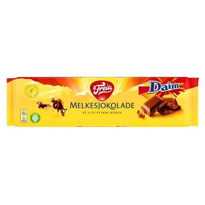 Generic Freia Extra Large Milk Chocolate Bar w/Daim pieces 7.05oz (Pack of 2)