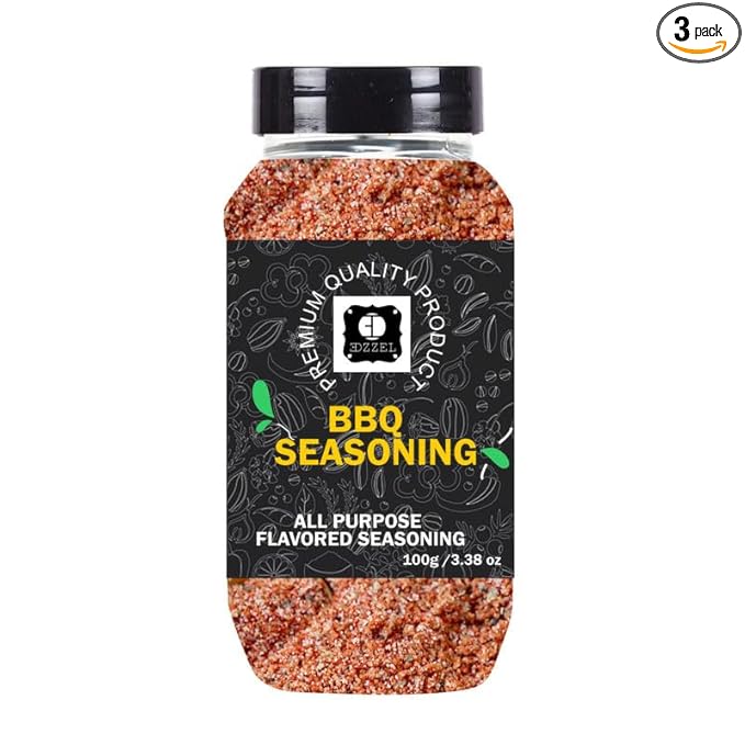 EDZZEL Premium Quality Indian Organic Bbq Seasoning Plant Based Vegan Gluten Free-100 GRAM Box ( Set Of 3 )