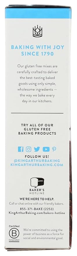King Arthur Flour Dedicated Gluten Free Brownie Mix 17 oz (2 Pack)