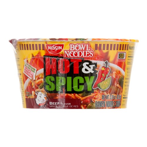 Nissin Bowl Hot Spicy Beef 3.28 Oz Wholesale (6 - Pack)