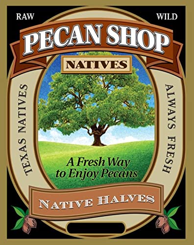 Pecan Shop Raw Unpasteurized Shelled Texas Native Pecans Wild-Harvested and Tested Pesticide-Free Pecan Halves in Oxygen-Barrier Bag for Peak Freshness - 2 lb