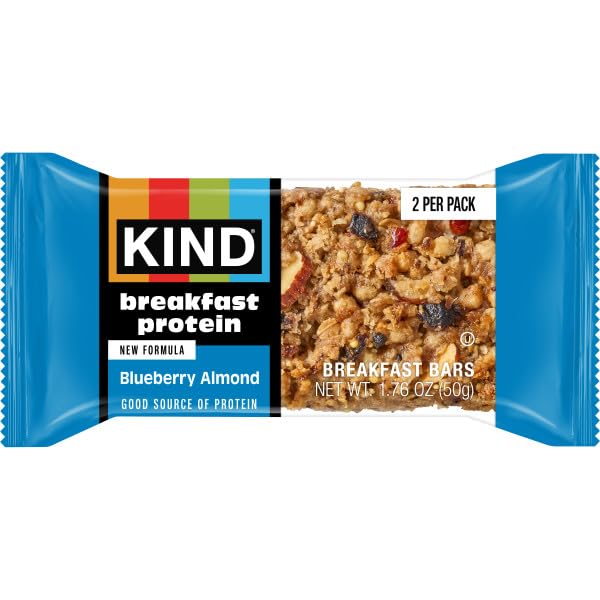 KIND Breakfast Protein Bars 8g Protein Gluten Free Blueberry Almond 30 Count
