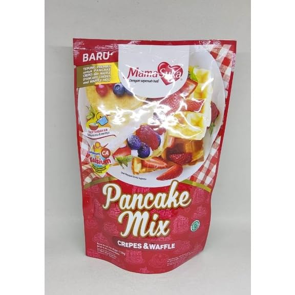 MamaSuka Pancake Mix Crepes &amp Waffle 150 gram (Pack of 3)