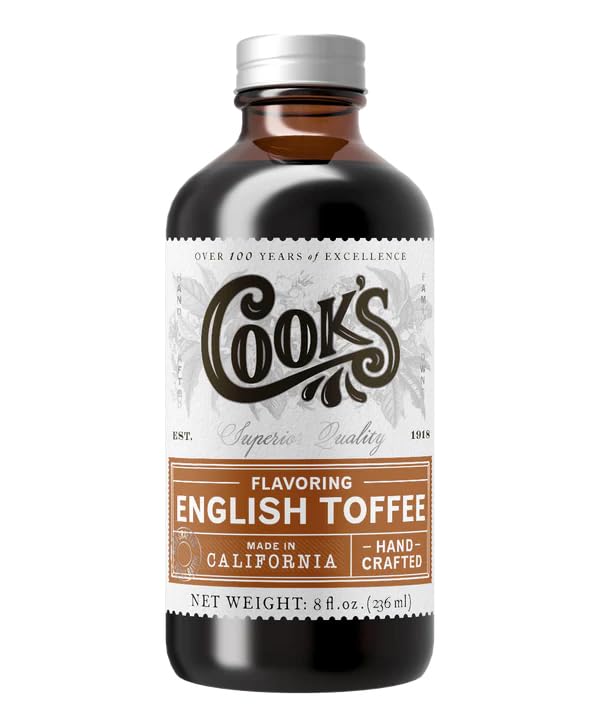 Cook's English Toffee Flavoring for Baking Icing Cinnamon Rolls Scones 8 oz