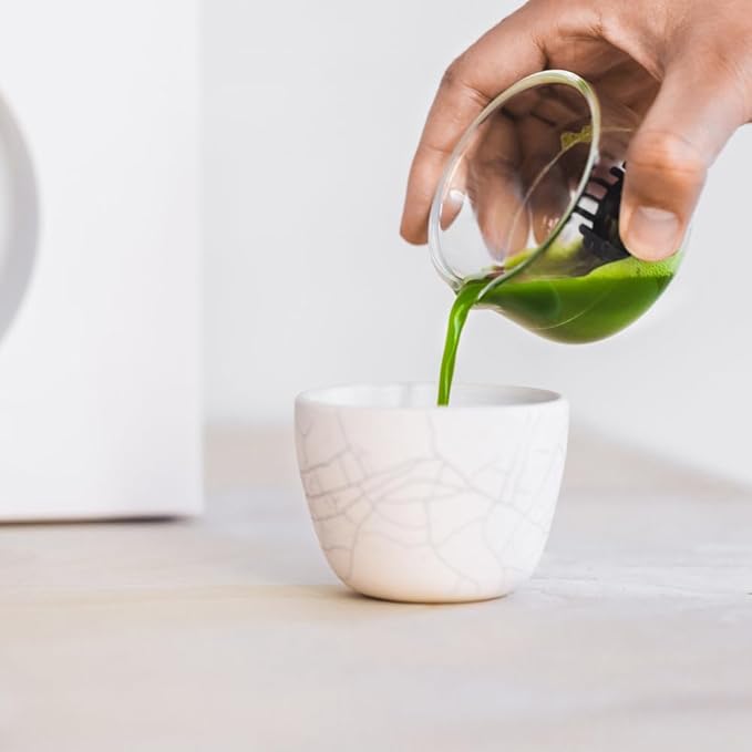 Matcha Maker Starter Kit/Sumi Black - an innovative at-home Matcha Machine that produces freshly ground matcha from organic Japanese tea leaves (Black)