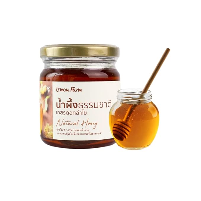 เลม่อน Pure Natural Honey – Unprocessed &amp Sweet for Everyday Use 180ml