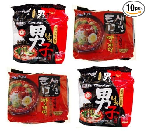 Hot &amp Spicy Ramen Combo Teumsae Ramen(10 Packs) + Namja Ramen(10 Packs)
