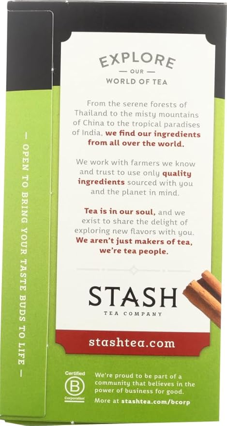 Stash Tea Green Chai Premium Tea 12x 20 CT
