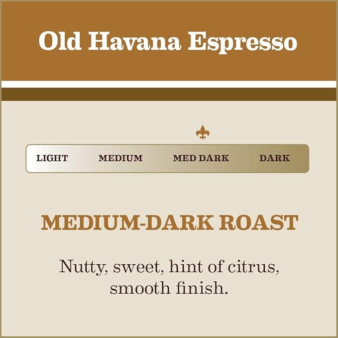 Gaviña Old Havana Espresso Whole Bean CoffeeMedium-Dark RoastNutty and Sweet32 oz Bag(Pack of 2)