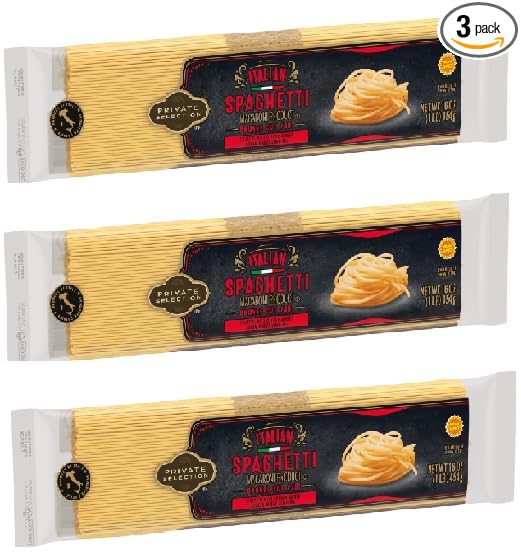 Italian Spaghetti Durum Wheat Semolina (Pack Of 3 Bags) 16 oz.