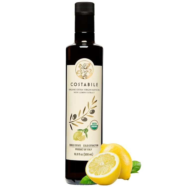Lemon and Basil Infused EVOO combo. Fresh and delicious flavors for everyday healthy cooking - COSTABILE