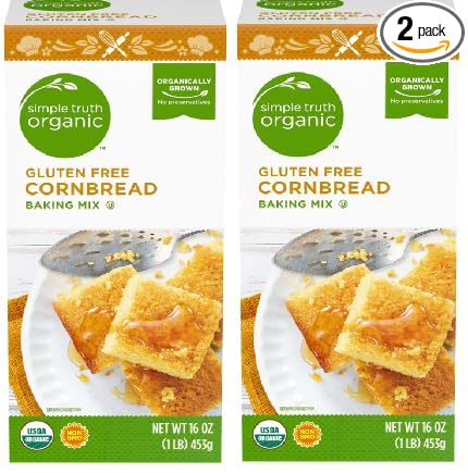 Organic Gluten Free Cornbread Baking Mix (2 Boxes 16 oz. each)
