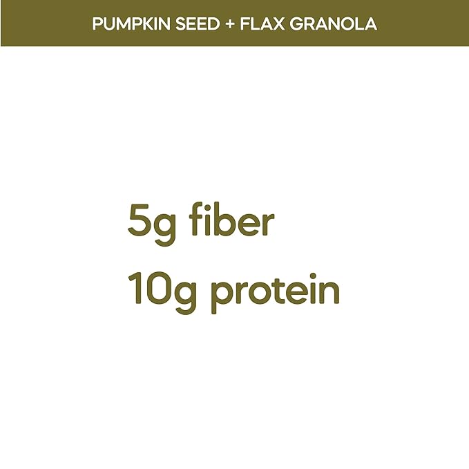 Nature's Path Organic Pumpkin Seed and Flax Granola 1.65 Lbs. Earth Friendly Package (Pack of 6) Non-GMO Heart Healthy High Fiber 6g Plant Based Protein