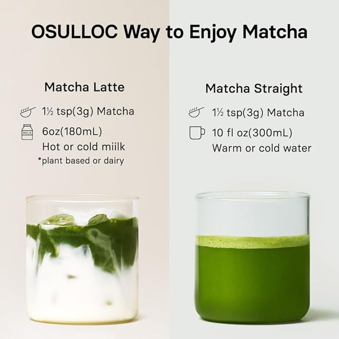 OSULLOC Volcanic Isle Matcha Powder Ceremonial Grade Korean Matcha for lattes Green tea powder from Jeju island (1.41oz 40g)
