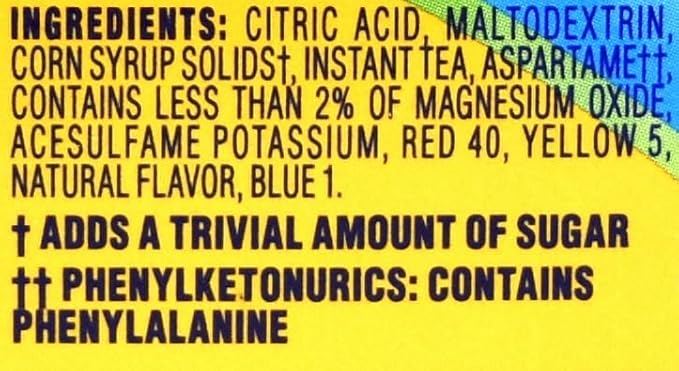 Crystal Light Iced Tea Drink Mix Natural Lemon Flavor (12-Quart) 1.4-Ounce Packages (Pack of 4)