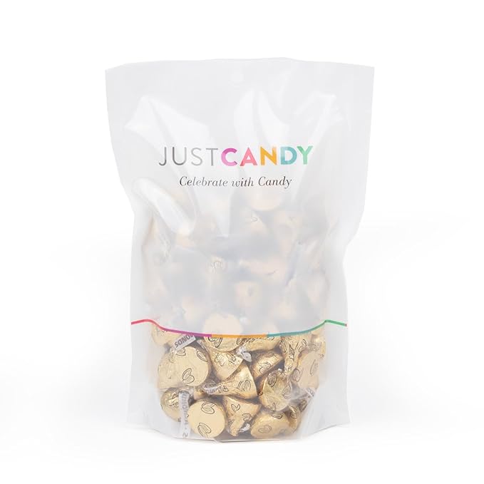90 Pcs Gold Candy Hershey's Almond Kisses Milk Chocolate