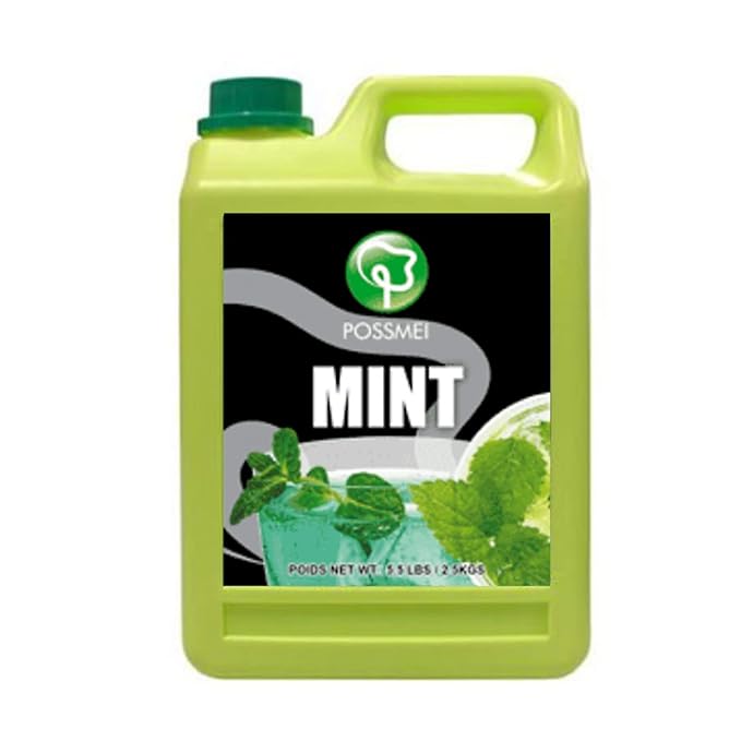 Possmei Mint Flavored Syrup 5.5 Pound Plastic Jar 1 Pack