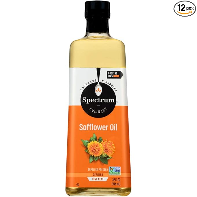 Spectrum Culinary High Oleic Safflower Oil Refined 32 oz (Pack of 12)