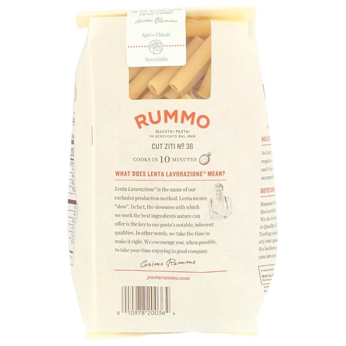 Generic R.ummo Ziti Cut Pasta 1 lb (Pack of 12)