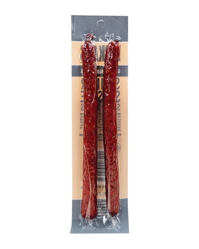 Kickass Summer Sausage Meat Sticks 16ct Case - 2oz Twin Packs of Pork and Beef Jerky Snack Sticks - Beef Stick Meat Snacks - Jerky Sticks