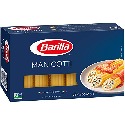 Barilla Pasta Manicotti 8 Ounce (Pack of 4)