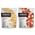 Crunchies Freeze-Dried Fruits Strawberry Banana &amp Cinnamon Apple Bundle 100% All Natural Crispy Snacks Gluten Free &amp Vegan 12ct (6 Of Each Flavor) 1 Ounce Bags (Packaging May Vary)