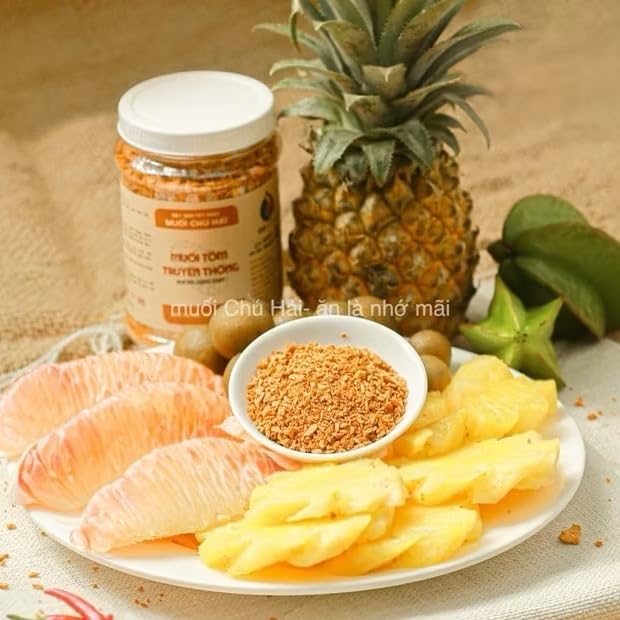 Muoi Tom Tay Ninh Chu Hai Chopspices Traditional Vietnamese Shrimp Salt Seasoning Natural Spiced mixed - 450 gram