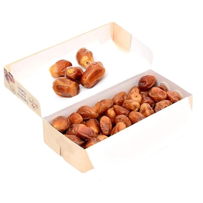 Baghdad Dates 500g - Premium Turkish Dried Hurma-Dates Sweet and Soft No Added Sugar Perfect for Snacks Ramadan Iftar and Sahur Desserts- Pack of 5