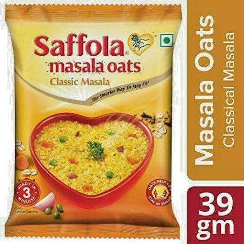 Saffola Masala Oats- Classic Masala - 39 Gm X Pack of 12