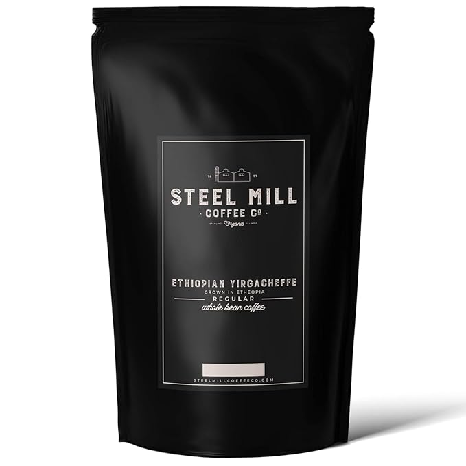 Steel Mill Coffee Co. Ethiopian Yirgacheffe Single Origin | 2 LB/Ground/Regular | Grown in Ethiopia