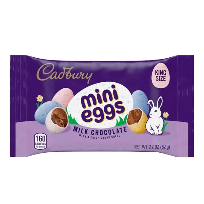 CADBURY MINI EGGS Milk Chocolate with Crisp Sugar Shell Easter Candy 1.5 Pounds 10 Bags