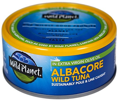 Wild Planet Albacore Wild Tuna in Extra Virgin Olive Oil Canned Tuna Sustainably Wild-Caught Pole &amp Line 5oz (Pack of 12)
