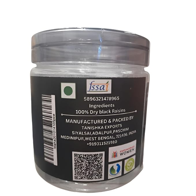Mahamandaleshwar Premium Black Raisins Whole 3 x 250g | Sun-Dried Kali Kishmish | Handpicked Authentic Indian Taste | High Oil &amp Aroma | Traditional Dry Fruit