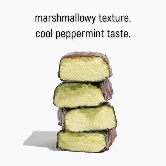 melō protein bars (12 count Mint)- high protein low sugar fluffy marshmallow-like center gluten free snack with no artificial sweeteners